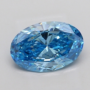 Magnifique diamant ovale de 3,00 carats, coupe fantaisie bleu vif VS2, cultivé en laboratoire, pour la fabrication sur mesure de bijoux fins, collection Legacy - Product Image 2