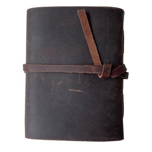 Diario de cuero hecho a mano con diseño de lobo aullando, libro de sombras en blanco con envoltura de bronceado, brujería, celta pagana - Product Image 5