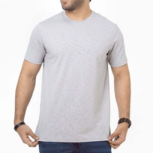 Camiseta 100% algodón para hombre, corte holgado, la mejor calidad, muy vendida, color gris jaspeado, cuello redondo, manga corta, talla grande. - Product Image 1