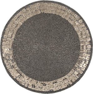 Handmade <b>Beaded</b> <b>Placemat</b> Embroidery Accessory Hand-sewn Beading Project Seed Bead Pattern Set From India by Craftera Exports - Product Image 3