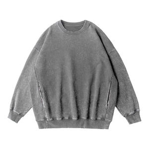 Sudaderas con Bolsillo en el Pecho para Mujer, Cuello Redondo, Manga Larga, Corte Holgado, Felpa Suave, Mezcla de Algodón, Casual - Product Image 1