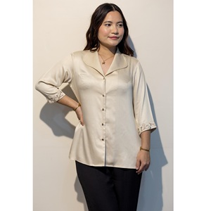Camisa CLAIRE Blanca de Algodón Giza Premium y Elegante para Mujer, Compre Directamente del Proveedor - Product Image 1