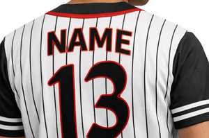 Camiseta de béisbol personalizada para hombre – Camiseta de equipo con nombre y número personalizados, ropa deportiva a rayas - Product Image 5