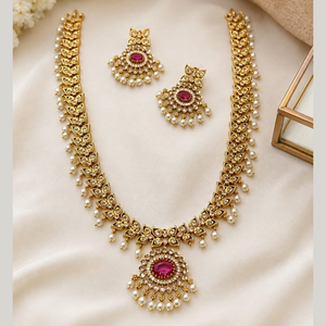 Ensemble collier et boucles d'oreilles pour femme JeweleMarket, plaqué or, pierres en cristal, style ethnique, pour mariage, fiançailles, anniversaire, fête, cadeau - Product Image 6