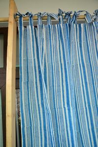 Cortina con Estampado de Rayas Azules, Panel de Ventana de Algodón para Decoración del Hogar y Hoteles, Diseño Personalizado, Exportador Mayorista - Product Image 2