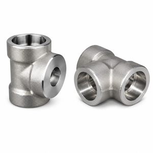 Raccord en T à souder par emboîtement en acier au carbone forgé, norme ANSI B16.11, surface lisse, indice de pression ASTM classe 2000 à classe 9000 - Product Image 1