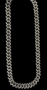 Collar de Plata de Ley 925 con Cadena Cubana de Moissanita, Estilo Hip Hop, al por Mayor - Product Image 3