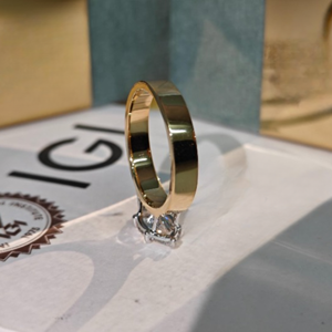 Anillo de compromiso y boda clásico con diamante marquise de 3 quilates cultivado en laboratorio, certificado IGI, engaste invisible en oro, ideal para fiestas. - Product Image 3