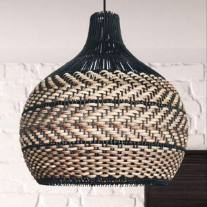 Lustres de style européen antiques faits à la main avec abat-jour minimaliste en rotin et osier, élégants et à la mode. - Product Image 4