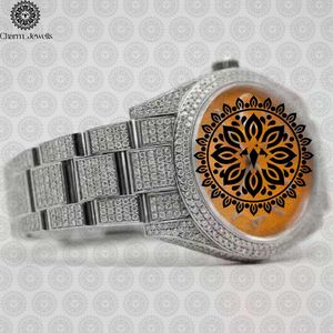 Charm Jewells Montre de luxe en acier inoxydable, boîtier carré de 40 mm, cadran analogique, bracelet en acier inoxydable, mouvement mécanique pour homme, date automatique - Product Image 4