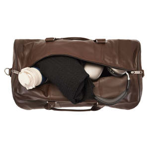 Bolsa de Viaje de Cuero Genuino de Lujo con Múltiples Compartimentos, Herrajes Resistentes y Diseño Espacioso para Llevar a Mano - Product Image 4