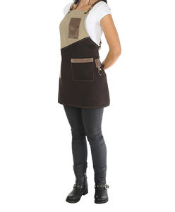 Étui à tablier en cuir et toile durable avec fermeture éclair, réglable en bandoulière, étanche et antichoc pour chef, barista, barbier, charpentier, atelier - Product Image 4