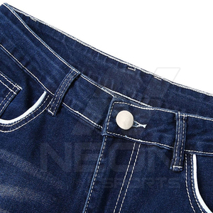 BEST ROCK INTERNATIONAL Jeans Azules de Hombre de Alta Gama, Corte Recto y Relajado, 100% Algodón Lavado, Elásticos, Casuales, Nueva Llegada 2026 - Product Image 5