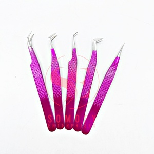 Pinzas Profesionales Transparentes de Acero Inoxidable para Pestañas, Antiestáticas, Duraderas, Herramienta de Precisión para Injerto de Pestañas, 45 Grados - Product Image 4