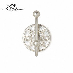 Solid Brass Double Wall <b>Hook</b> Silver Finish <b>Decorative</b> <b>Coat</b> Hat Bag Towel Robe Holder Heavy Duty Modern Wall Mounted <b>Hook</b> - Product Image 3