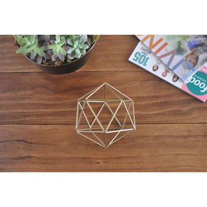 Terrario de Vidrio Geométrico Dorado, Macetero Moderno Hecho a Mano para Decoración de Bodas, Jardines y Viveros - Product Image 5