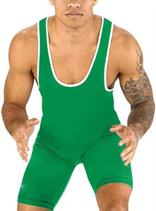 Uniformes de Halterofilia Profesionales Personalizables de Alta Calidad en Algodón y Poliéster para Hombre, Singletes de Lucha Libre con Tirantes - Product Image 4