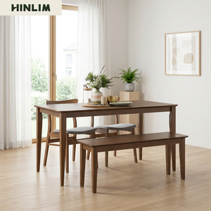 Chaise de salle à manger en bois finition noyer, design contemporain, durable, en stock, pour la maison et les hôtels - Product Image 1