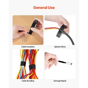 Nastro Isolante Elettrico 600V, 10 Rotoli, 3/4 X 66 ft, PVC, per Uso Generale, Ignifugo, Impermeabile, Gomma 0 221 F Sec - Product Image 6