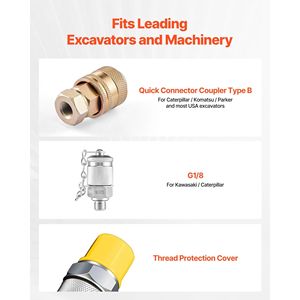 Manometro Digitale per Test di Pressione Idraulica 10000 PSI, Kit di Accoppiamento per Test, Tester Common Rail con 1 Manometro e 1 Tester Rapido - Product Image 4