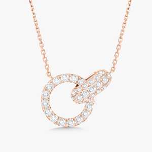 Heart Love Lock Round Lab Grown Diamond Necklaces Pave Set Sparkling Dainty Delicate Jewelry Custom 14k 18K <b>Solid</b> <b>Gold</b> Wholesale - Product Image 5