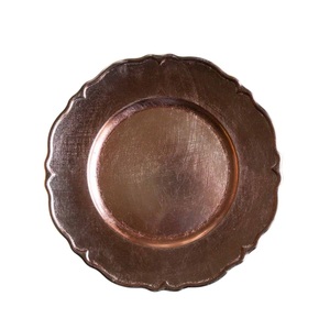 Plato de cobre martillado redondo para decoración de mesas en bodas y eventos, y vajilla para hoteles y restaurantes. - Product Image 5