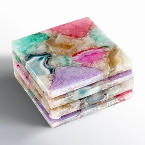 แผ่นรองแก้วเรซิ่นลายหินอ่อนหลากสี - Product Image 3