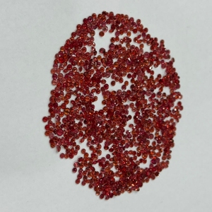 Zafiro Rojo Anaranjado Natural de la Mejor Calidad, Corte Redondo de Diamante de 2 mm, Calibrado, Tailandia, Grado de Joyería Fina AAAA - Product Image 5