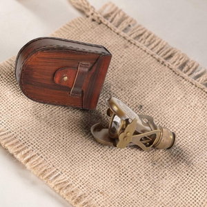 Télescope monoculaire en laiton antique, gravé Crown London, pour décoration nautique, cadeau de navigation et objet de collection - Product Image 5