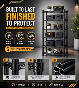 Estante de Almacenamiento Metálico Resistente de 5 Niveles, Organizador Industrial de Cocina Tipo Vertical para Especias y Alimentos - Product Image 2
