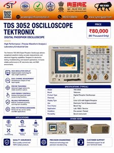 Oscilloscope numérique à phosphore Tektronix TDS3052, deux canaux, écran LCD couleur, 500 MHz, 5 GS/s, pour les tests électroniques en laboratoire - Product Image 1