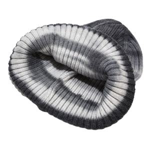 Bonnet chaud 100 % acrylique de haute qualité avec revers, motif tie-dye, lettres de dessin animé et points côtelés, idéal pour l'hiver et la plage - Vente en gros - Product Image 5