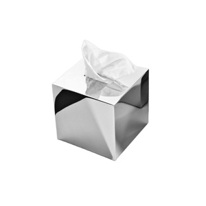 Caja de pañuelos de acero inoxidable Rectangular de lujo moderno, respetuoso con el medio ambiente, hecho a mano, tamaño personalizable, Logo, decoración de dormitorio - Product Image 1