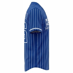 Ventes en gros de maillots de baseball personnalisés pour hommes, manches courtes, col en V uni, évacuation de l'humidité, séchage rapide, coupe régulière, adulte, 100% polyester - Product Image 3