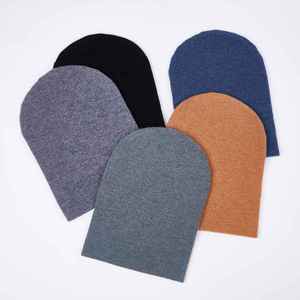 Winter Beanies Hats Luxury Embroidery <b>Plain</b> Knit Wool Bennie <b>Caps</b> - Product Image 1