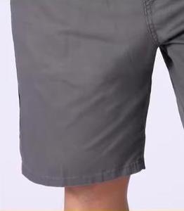 Shorts Bermuda Homme Vert Olive Uni en Coton Vintage Écologique Taille Mi-Haute Fermeture Élastique Style Décontracté avec Poches - Product Image 5