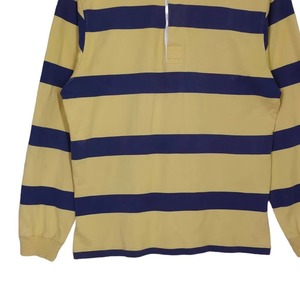 Chemise décontractée pour homme à manches longues, en tricot uni 100 % coton respirant, coupe classique, avec col bleu et jaune - Product Image 5