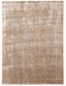 Handwoven Beige Bamboo Silk Rug – Modern Minimalist Luxury Carpet - Product Image 1