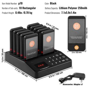 Sistema Pager Wireless per Ristoranti con Portata di 400m, Segnale a Lungo Raggio per Chiamate Clienti, Beeper con Vibrazione per Servizio Ristorante e Hotel - Product Image 4