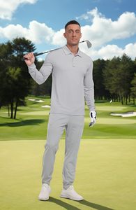 Chemises de golf pour hommes à manches longues UPF 50+ avec col performance, en polyester et élasthanne, légères, décontractées, séchage rapide, pour l'été - Product Image 6