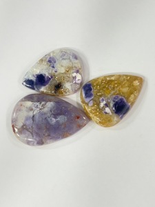 Lot de 10 cabochons en pierre naturelle violette de qualité AA, 38g, vente en gros, pierres précieuses en vrac pour la fabrication de bijoux, fournisseur en gros - Product Image 3