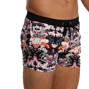 Custom Printed High Waisted <b>Womens</b> Swim <b>Shorts</b> Comfortable Swim Trunks Quick Dry Stretch Fit Swim Bottoms With Multi Pockets - Product Image 5