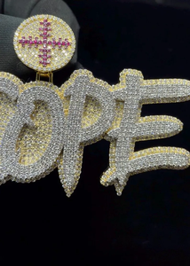 จี้เพชรโมอิสซาไนต์หรูหรา 500PE สร้อยคอแบบ Iced Out สไตล์ฮิปฮอป พร้อมจี้ชื่อ  ทอง/เงิน  เครื่องประดับแฟชั่น ของขวัญ ชุดเครื่องประดับ - Product Image 3