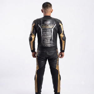 Combinaison de course Zonda Premium pour homme, 1 pièce, en cuir de vache véritable/cuir de kangourou, style MotoCP, combinaison de course sur circuit, niveau de protection 2 - Product Image 2