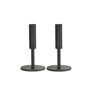 Christmas Decoration <b>Candlestick</b> <b>Holders</b> Metal Cast Iron <b>Black</b> Candle <b>Holder</b> Weddings - Product Image 4