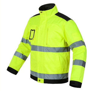 Perfectionists <b>High</b> <b>Visibility</b> CE Certified Breathable Zippered Reflective <b>Softshell</b> Unisex Work <b>Jacket</b> Needle Detection - Product Image 2