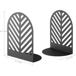 Attractive Metal Bookends Elegant Book Support Perfect For Reading <b>Corner</b> Office <b>Bookshelf</b> Decorative Display Solution - Product Image 6