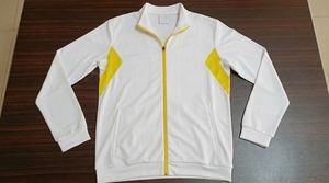 Veste unisexe à fermeture éclair, blanche et verte, à blocs de couleur, manches longues, respirante, coupe classique, pour adultes, toutes saisons, vêtements de sport - Product Image 2