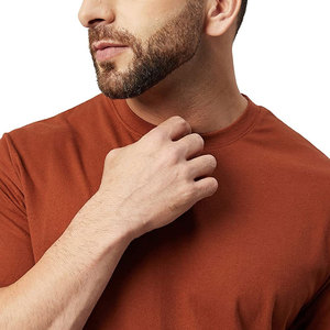 Camiseta de punto cómoda y de gran tamaño, transpirable, de secado rápido, talla personalizada, en stock, 100% algodón, corte holgado para hombre - Product Image 5