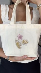 Colorful Floral Embroidered Tote <b>Bag</b> <b>Boho</b> Statement Shoulder Handbag - Product Image 3